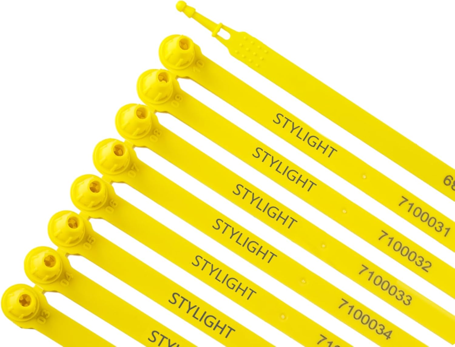 100 Plastic Trailer Seals, Numbered Sequentially, Shipping Seals (100, Yellow)