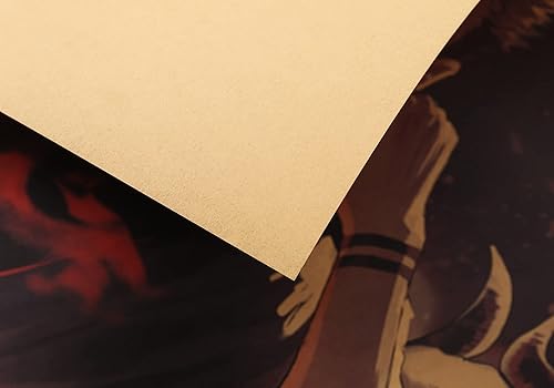 Miniatura 7 de Póster de anime japonés de Jujutsu Kaisen póster JJK de 20 x 14 pulgadas papel kraft sin marco retro Ryomen Sukuna decoración de pared de anime