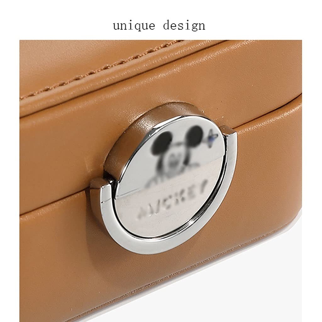 pudełko na biżuterię Biżuteria Pudełko Damska Mała Biżuteria Schowek z Lock Travel Jewelry Case Odpowiedni do bransoletki Bransoletka Najlepszy prezent (Color : A)