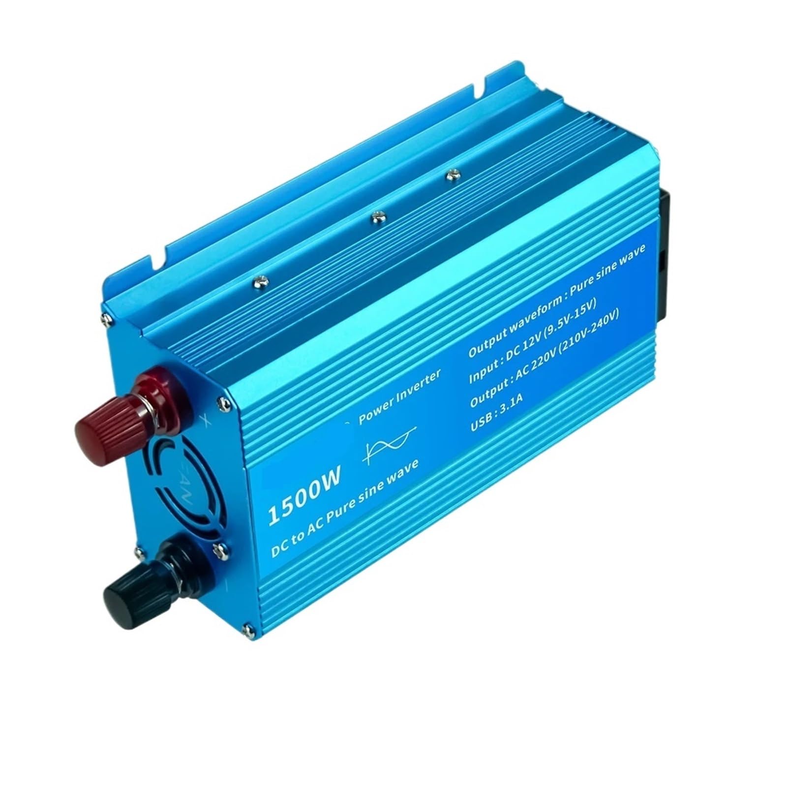 Inversor de Coche Onda sinusoidal Pura DC 12V/24V a AC 220V convertidor Voltaje inversor Potencia Universal la UE(2600w Peak,12V-Europe)