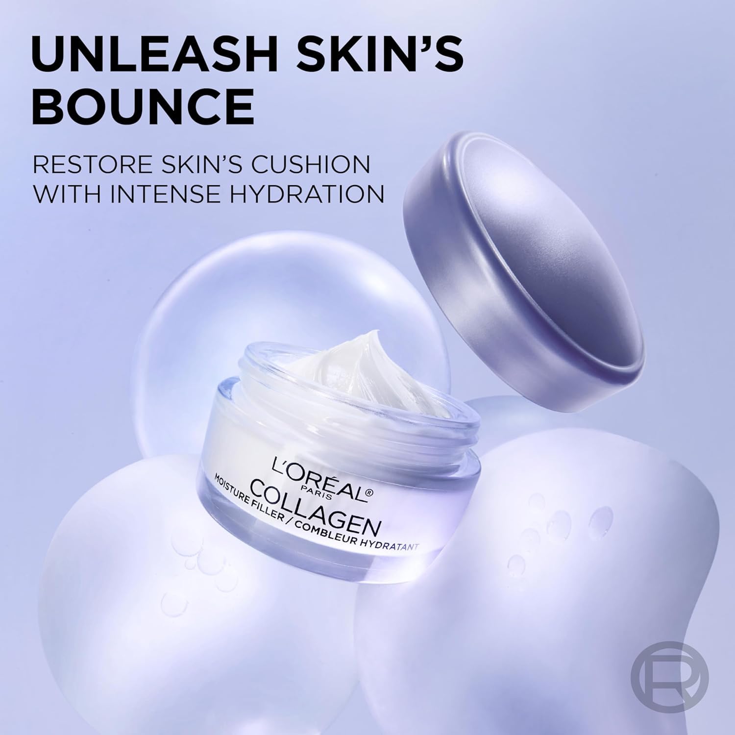 L'Oreal Paris Collagen Moisture Filler Gesichtscreme, Anti-Aging Gesichtspflege, nicht fettende Hautpflege-Formel für bis zu 48 Stunden Hydratation, 100 ml