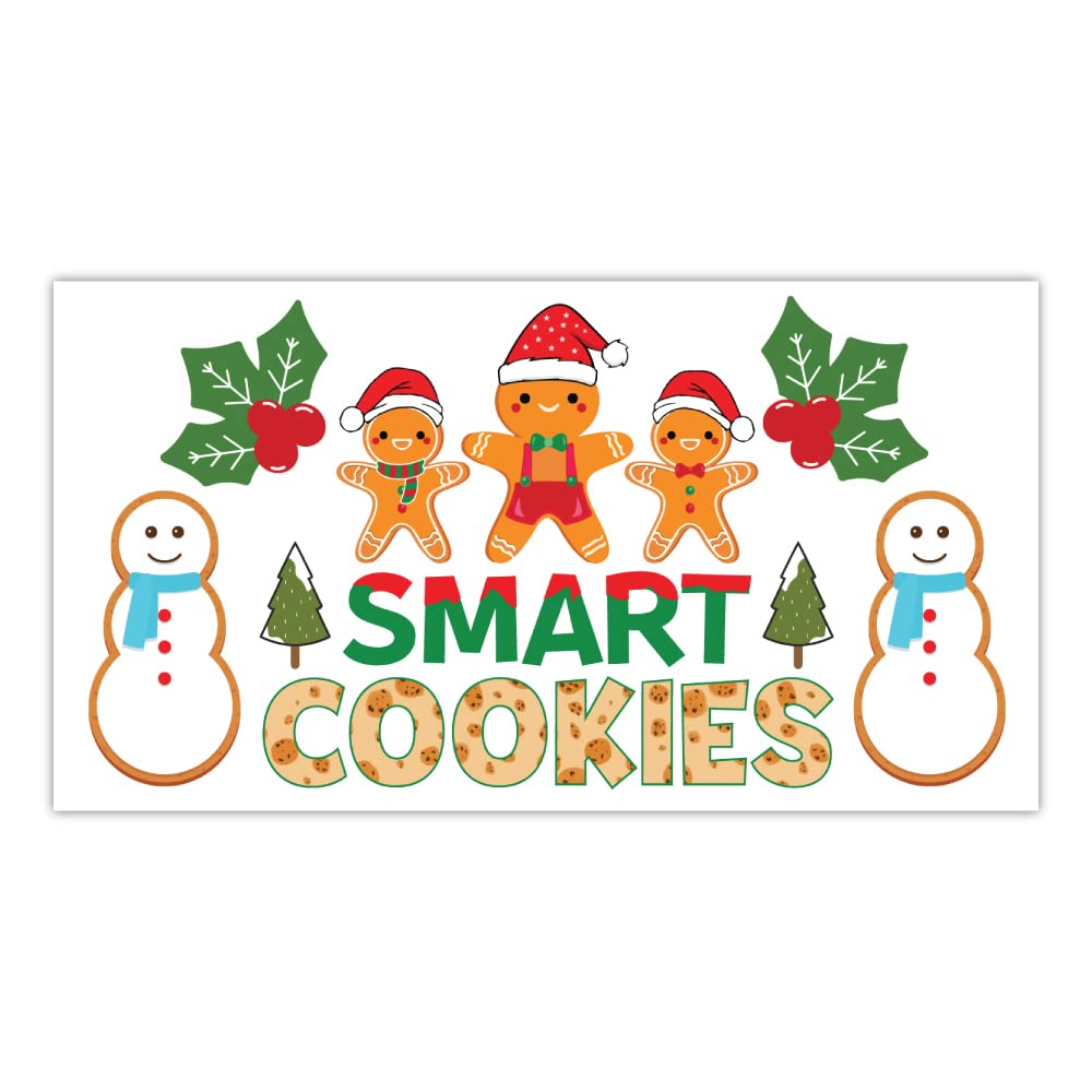 Papa Prints Cookies For Santa Pack Of 24 Christmas Labels Stickers (64 Mm X 33.8 Mm) Christmas Stickers For Crafts Papa Prints®