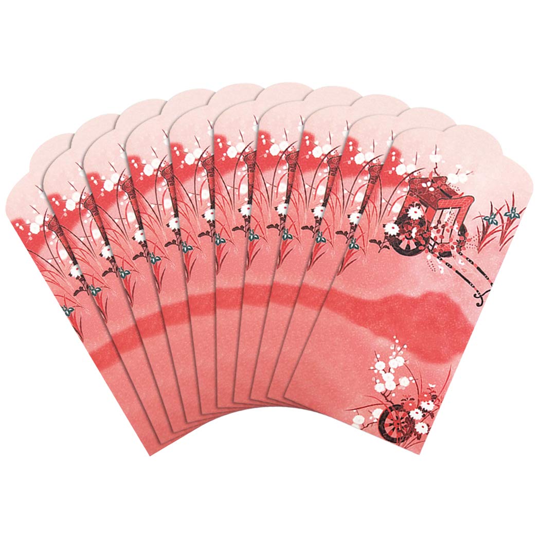 SOWUNO 10PCS New Year Envelope Japanese Style Red Packet Lucky Money Pocket Hong Bao Money Packets Lucky Money Envelopes Red Packets for New Year Red Pockets-image-8