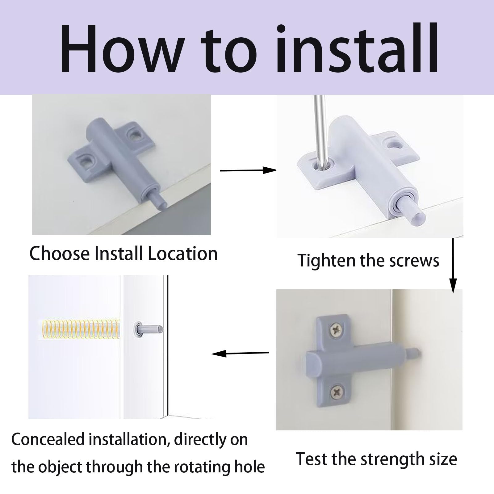 10 Pcs Soft Close Dampers, with 20 Pcs Stainless Steel Screws - Image 3