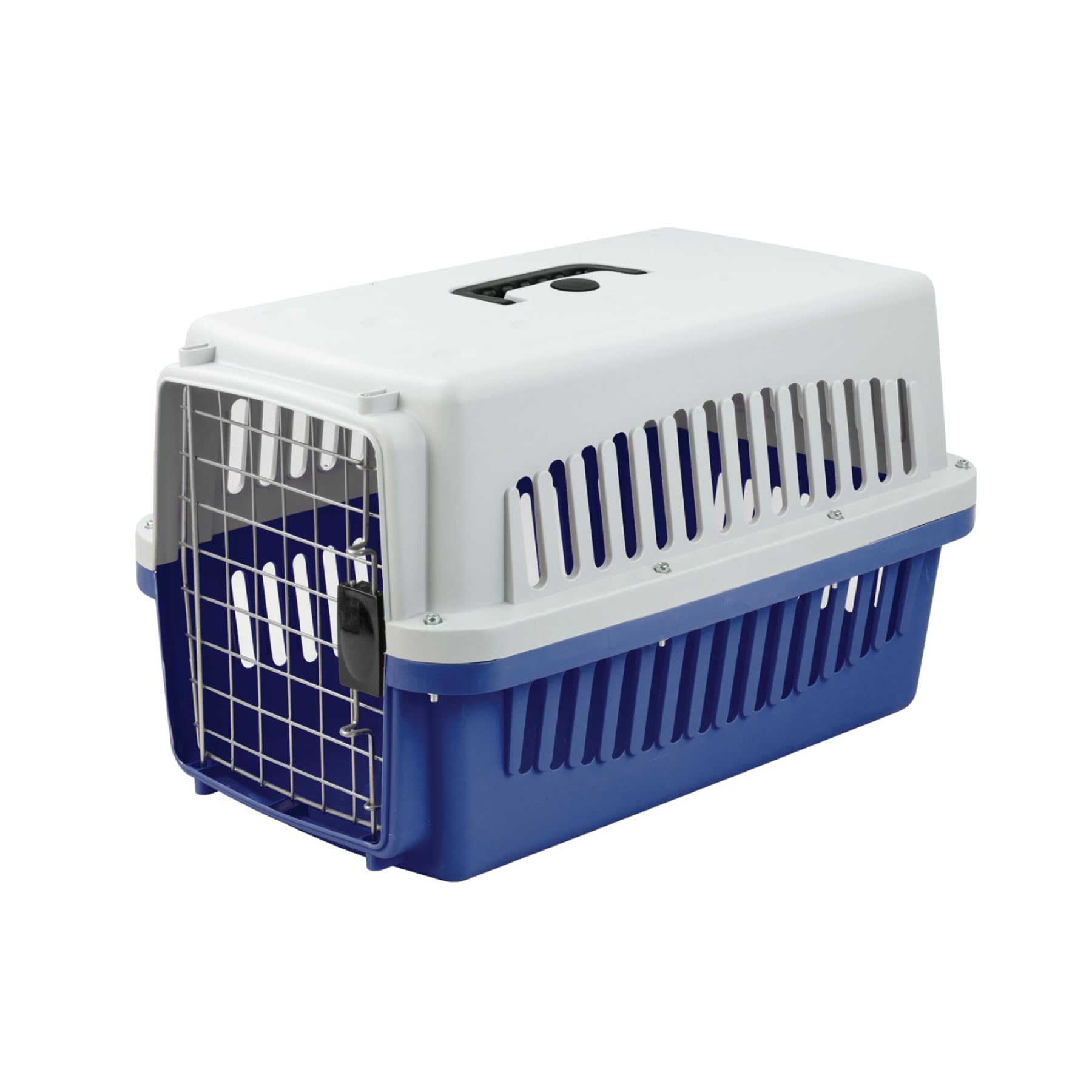 KCT Medium Blue Plastic Cat Carrier Portable Cage Crate for Pet/Dog/Kitten/Puppy Carrier Travel Box