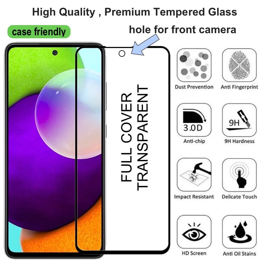 Image of FAD-E Tempered Glass Screen Protector Guard (with Camera Hole) for OPPO F25 PRO 5G (Transparent)