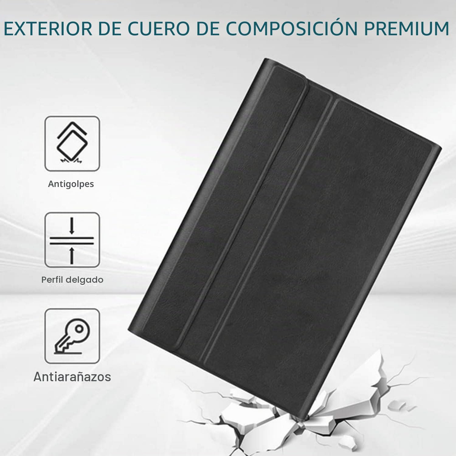 Funda con Teclado para Microsoft Surface Pro 7+ / Pro 7/6/5/4 12,3 Pulgadas Tableta, Teclado Bluetooth Inalámbrico Desmontable Retroiluminado 7 Colores con Ratón