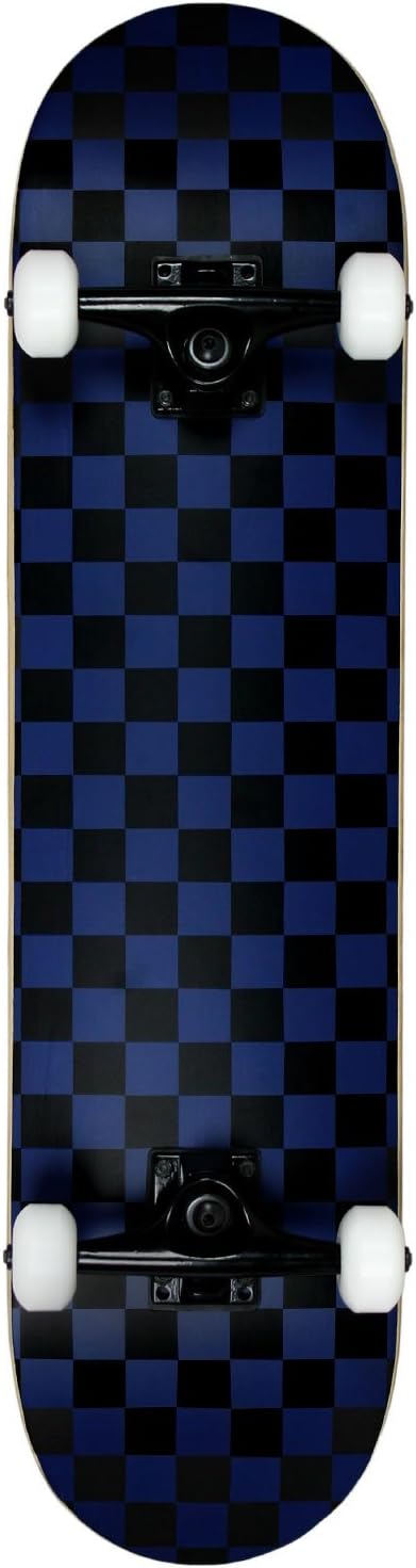 Rookie Checker Skateboard - Pro Style Quality - Maple 7-Ply Deck, Aluminum Trucks, Urethane Wheels, Precision Bearings - The Perfect Beginners First Board