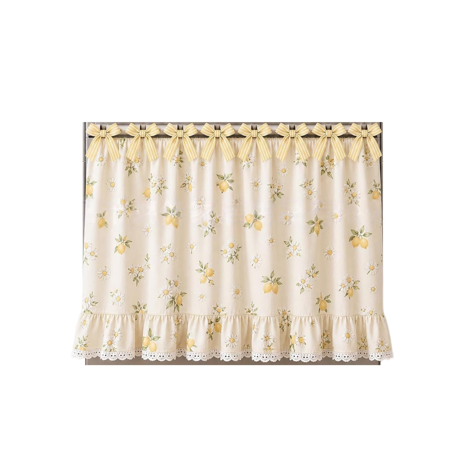 carotoe Oven Skirt Curtain with Rural Styles Pattern and Machine Washable Fabric Kitchen Appliances Dustproof Cover Dishwasher Curtain