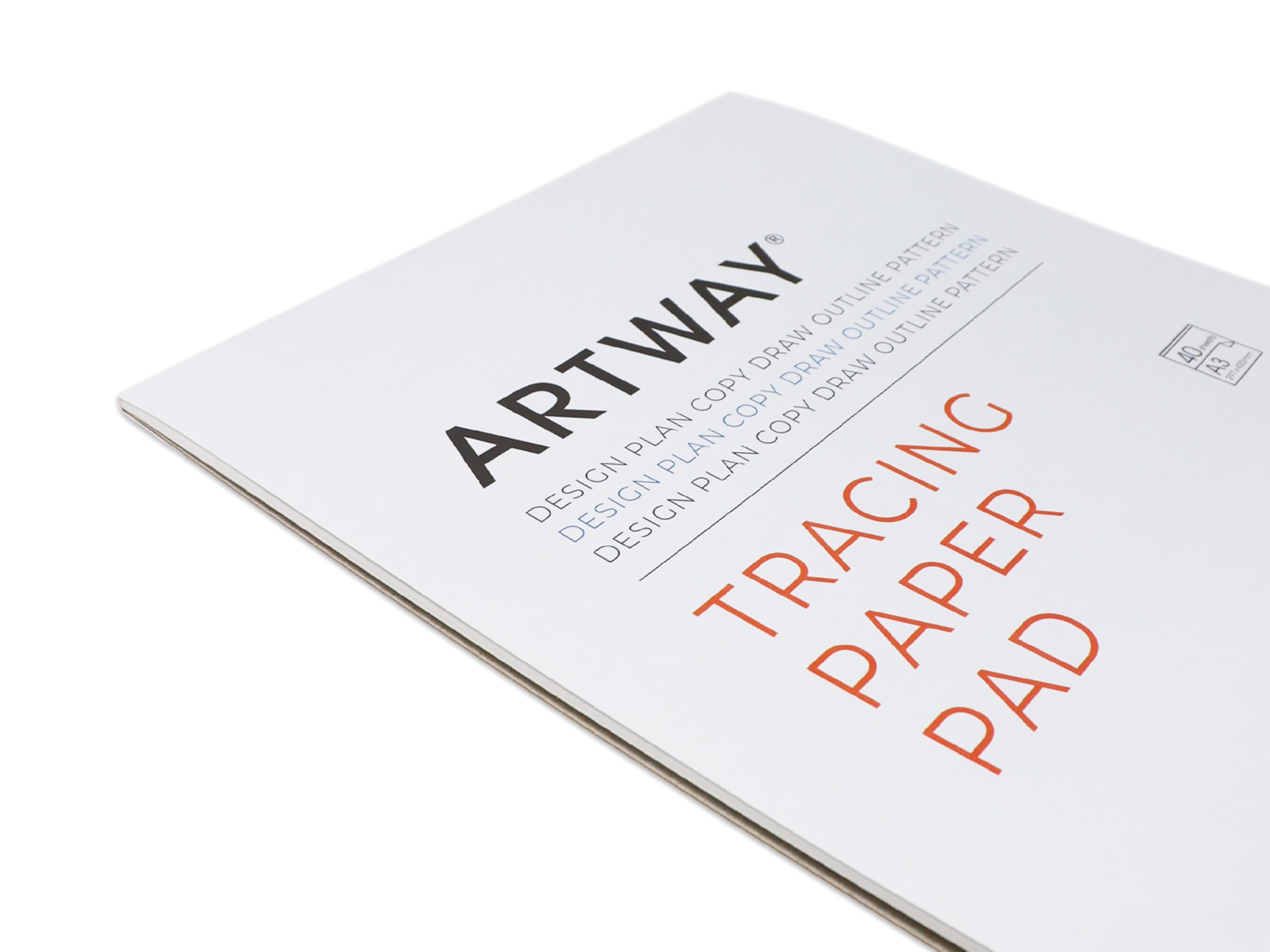 Artway Bloc de 40 feuilles de papier calque de qualité supérieure - Format A2-100 g/m²