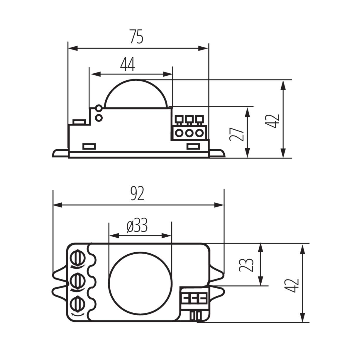 Sensor de radar de movimiento PIR para microondas, ángulo de 360 grados, luz automática, interruptor de puerta, detección de presencia en superficie, rango de 8 metros