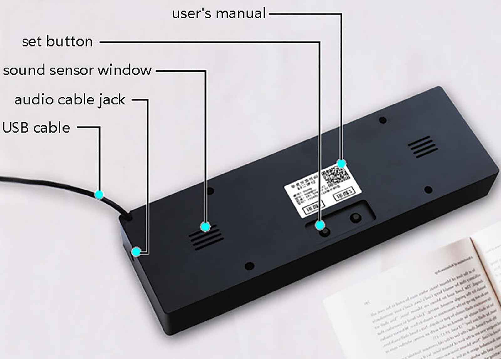 Analizador de espectro de audio con pantalla LED de espectro musical con 84 efectos de visualización, captación rápida de sonido y control de voz para fiestas, dormitorios y coches