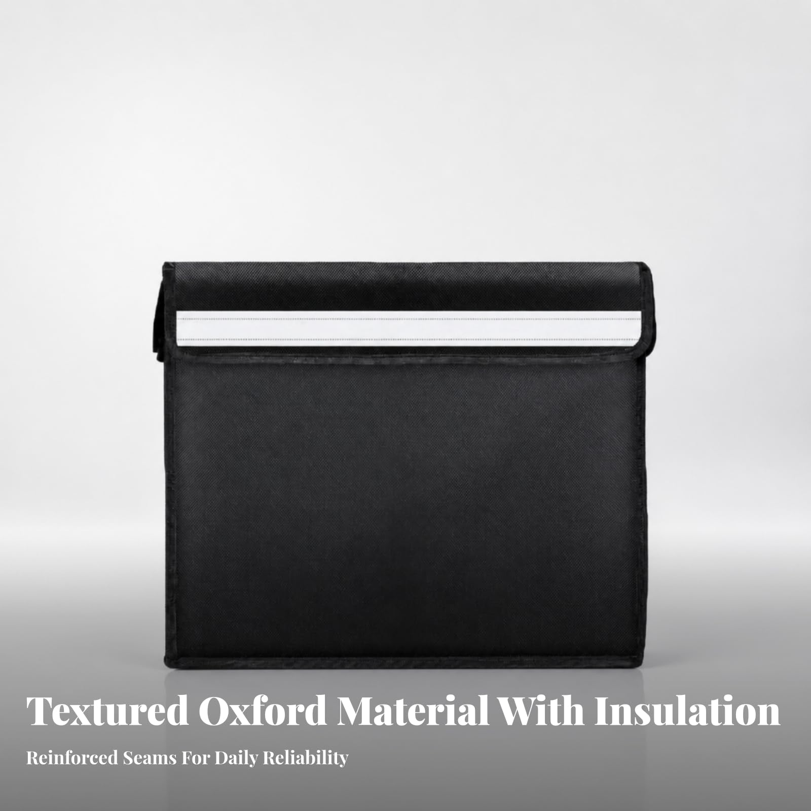 Liefertasche mit Reflektorstreifen | Platzsparend Faltbares Design, Isoliert, Kühltasche, für Gastronomie, Lieferanten