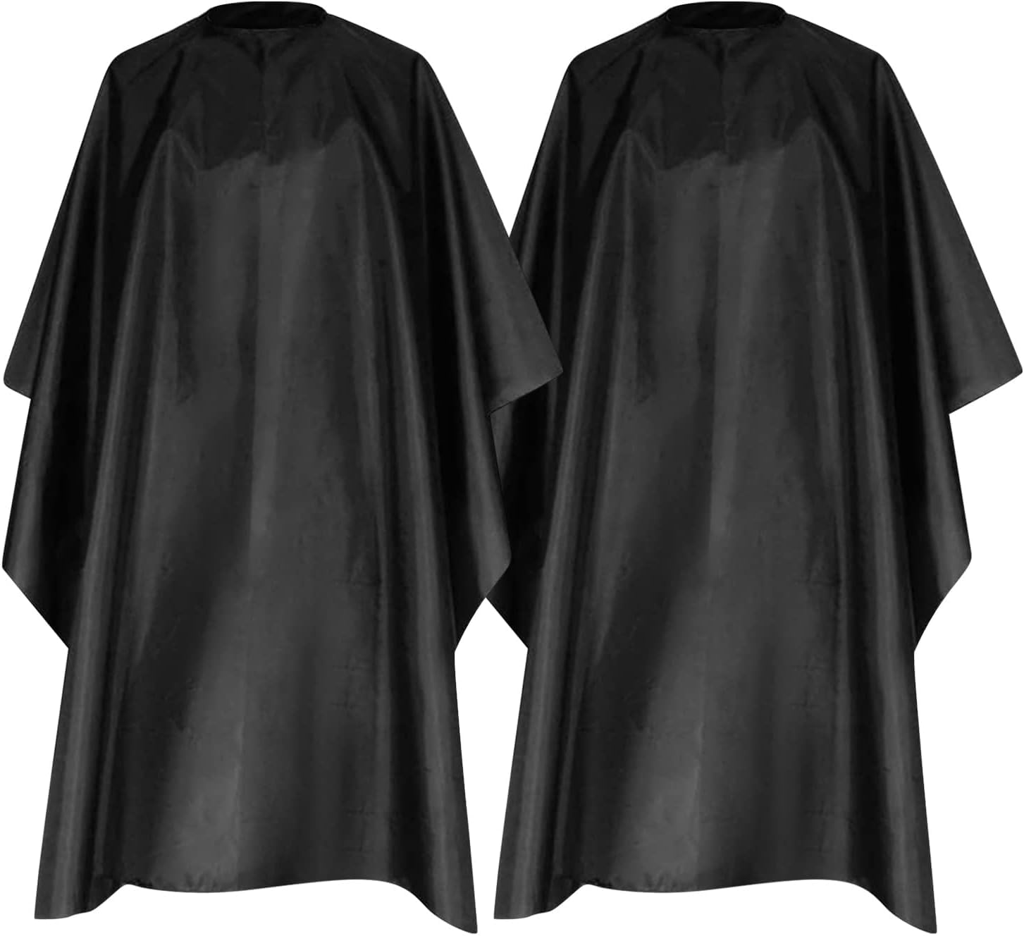 2 pcs Polyester Hair Cutting Apron Sheet with Adjustable Snap Closure Waterproof Professional Barber Salon Cape - 55" x47” (Black)-image-18