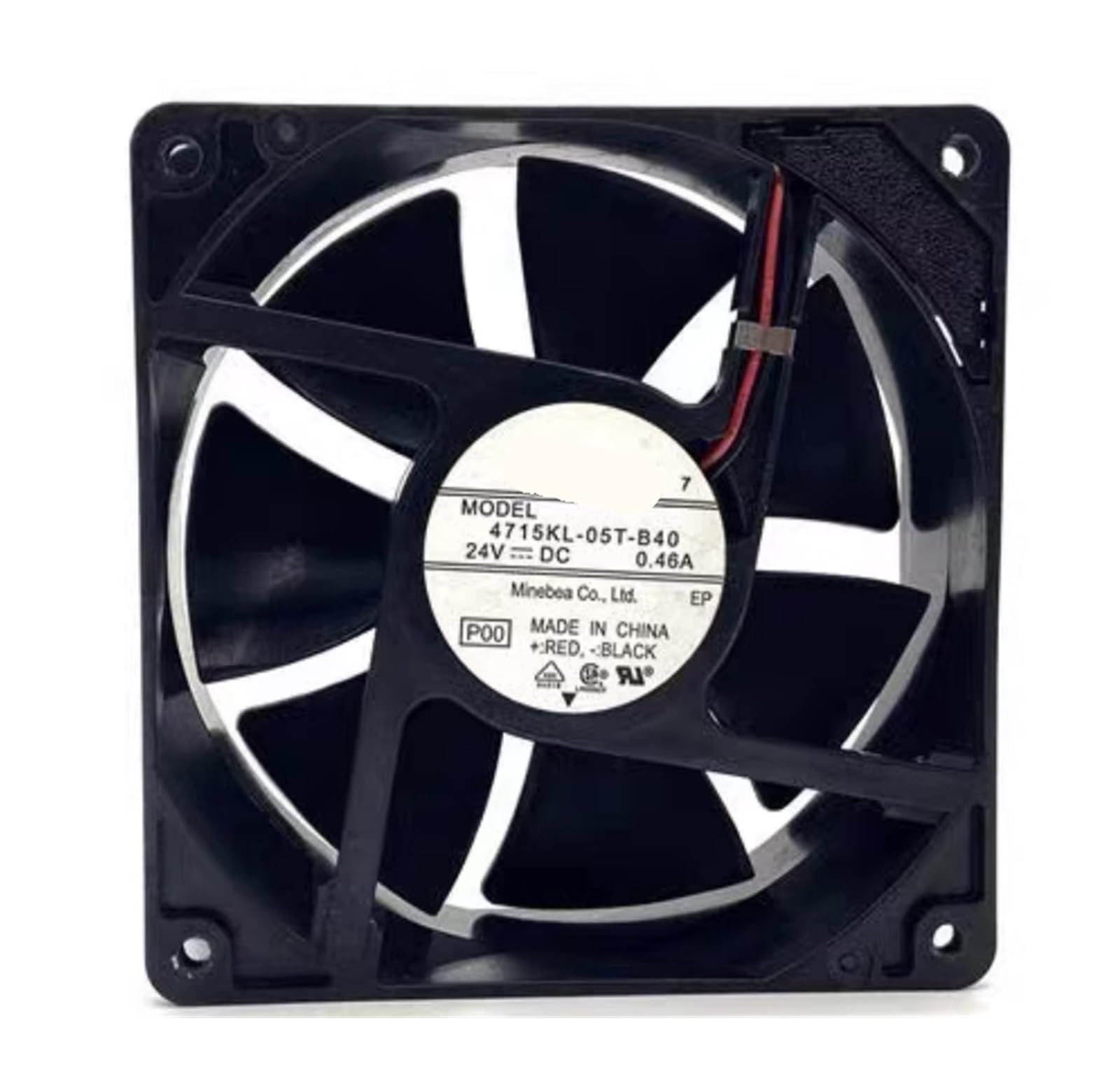 Ventilateur de refroidissement 4715KL-05T-B40 DC 24V 120x120x38mm 2 fils