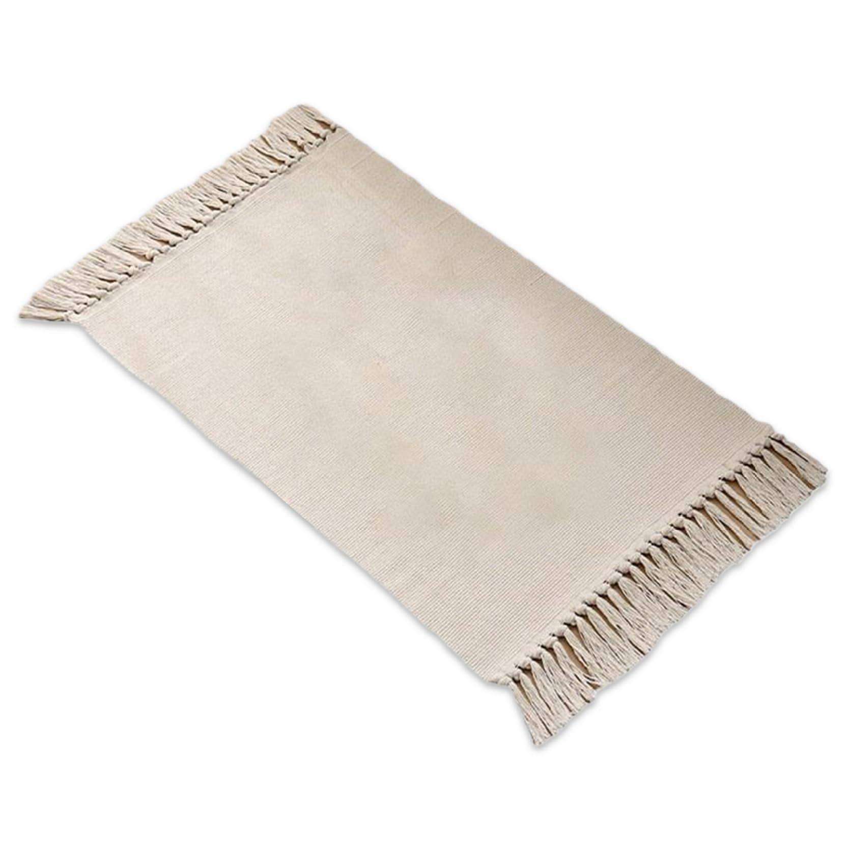 Tapis de zone boho lavable pour éviter les taches sur le carrelage