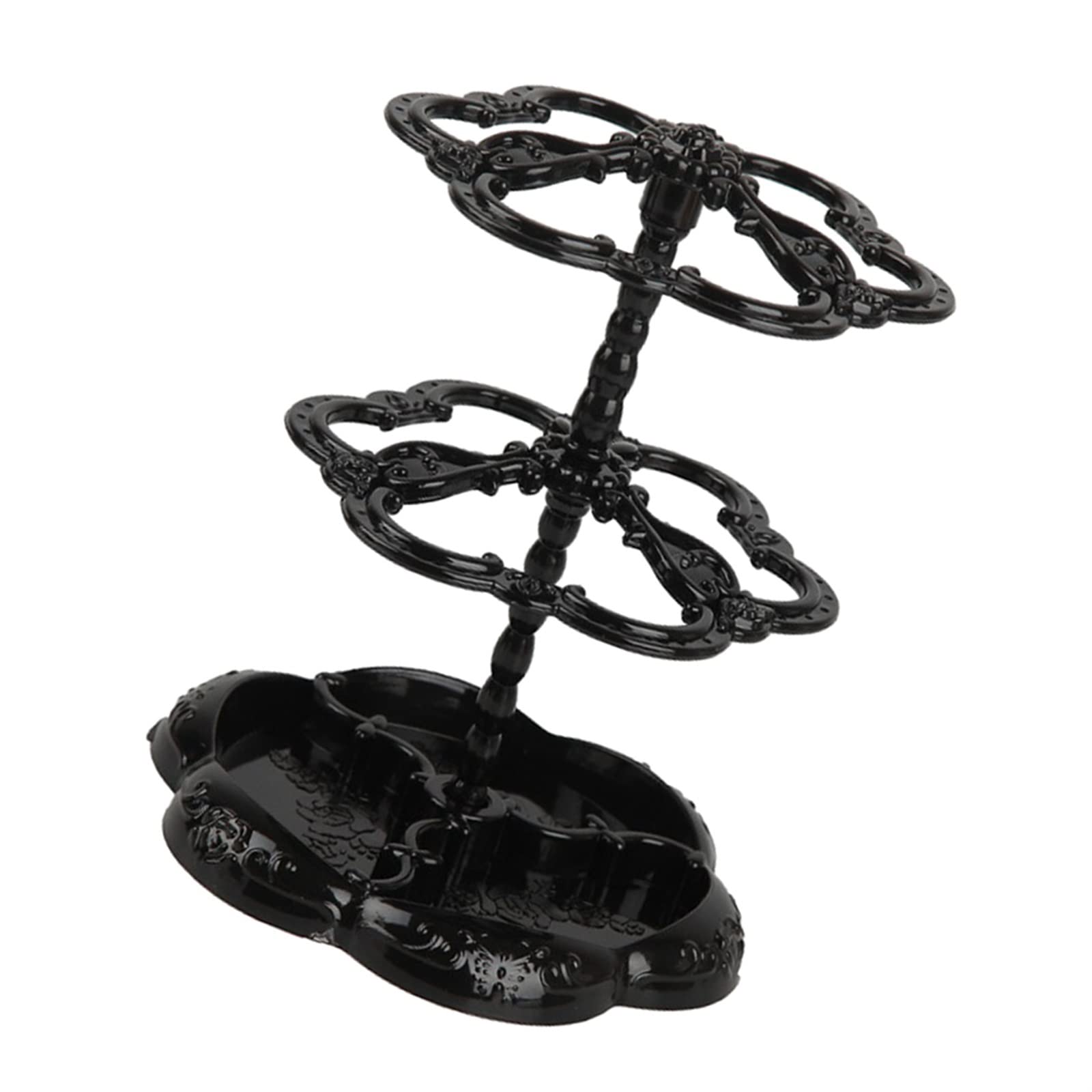 HRTLSS Box Jewelry Display Earrings, Hanging Stand With 2 Swivel Nozzles For Organization, Black