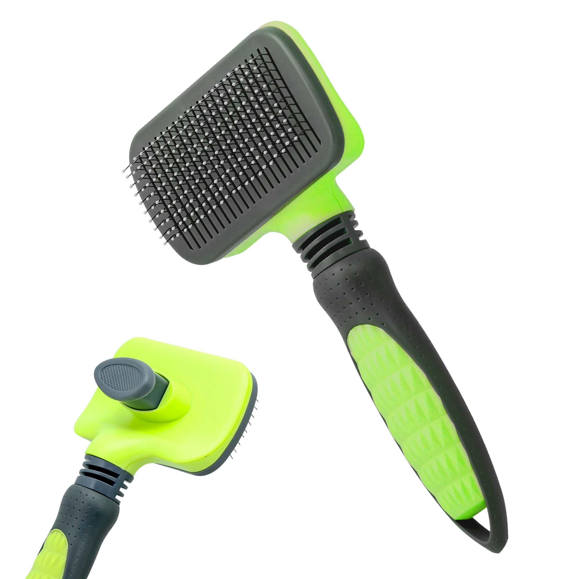 YOKOPET Hundebürste Katzenbürste, Haustier Bürsten Unterwolle, Selbstreinigende Zupfbürste für Langhaar und Kurzhaar, Sauberes Haustierhaar von der Bürste mit Einem Knopf