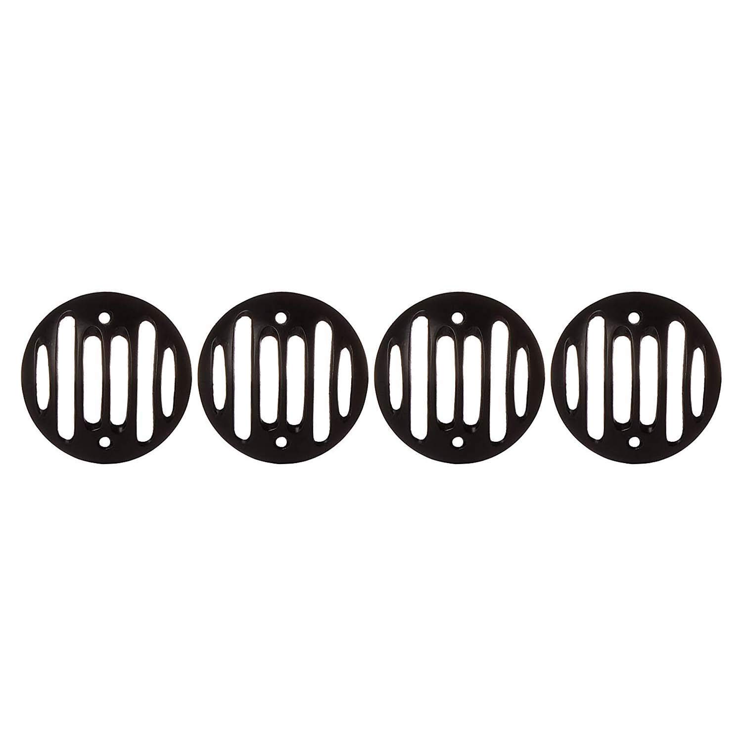 Pure Biking Metal Bullet Indicator Light Grill Compatible with Bullet Classic, Standard and Electra 350 & 500 (4 Pcs Indicators Grills, Black
