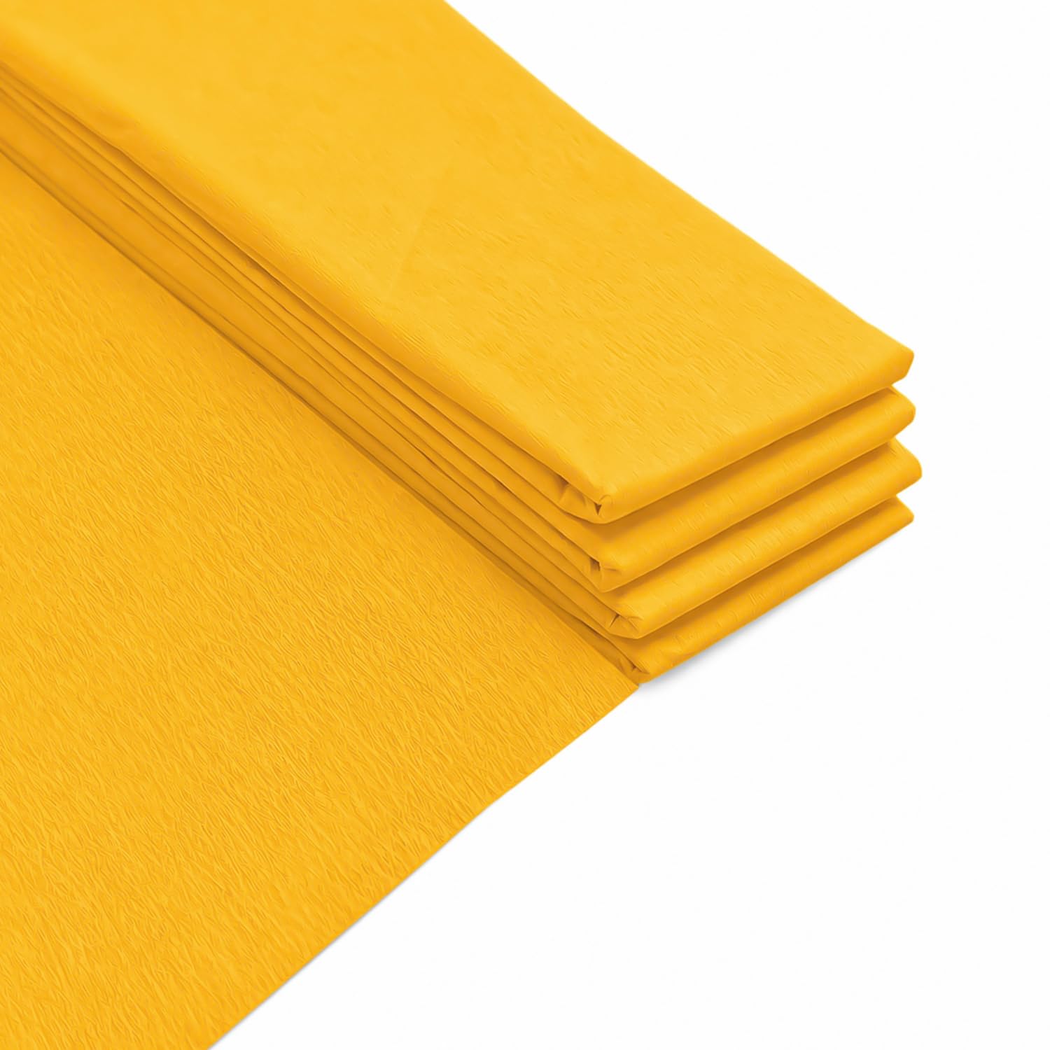 Pack of 10 Orange Crepe Paper Sheets 50cm x 2m 17GSM 35% Stretch Craft Paper