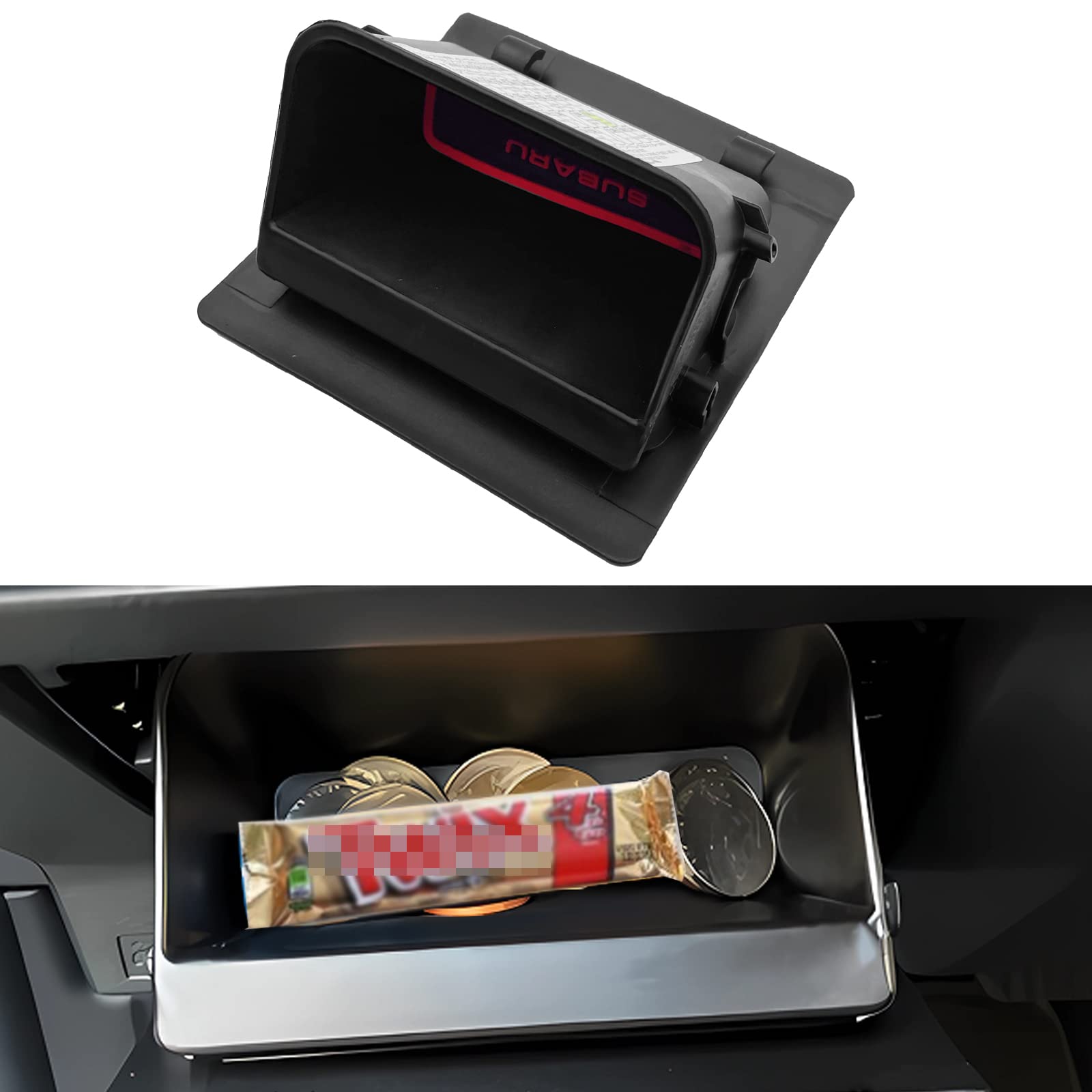 Black Fuse Box Coin Container Inner Storage Tray, Compatible with Subaru XV Crosstrek Forester Outback Legacy Impreza WRX STI Ascent, Car Inner Storage Box Replacement