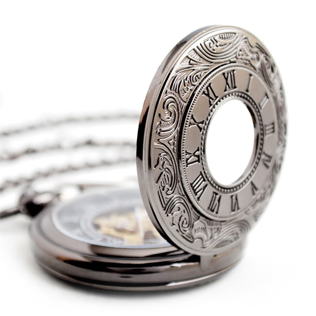 Reloj de Bolsillo mecánico Cadena Hueca mecánica for Hombre, Informal, Grande, Colgante, Accesorios for Reloj(3-Pack)