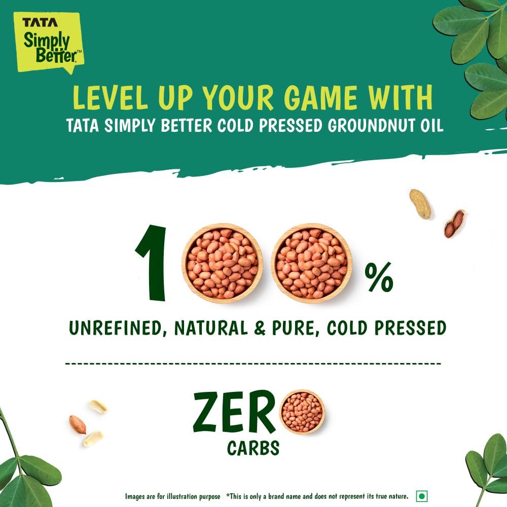 Diwali Sale Tata Simply Better Pure &Amp; Unrefined Cold Pressed Groundnut (Peanut) Oil,Kolhu/Kacchi Ghani/Mara Chekku/Ganuga,Naturally Cholesterol Free,1L,Groundnut Oil Rich Aroma &Amp; Flavour Of Real Groundnuts 6 Diwali Sale Tata Simply Better Pure &Amp; Unrefined Cold Pressed Groundnut (Peanut) Oil,Kolhu/Kacchi Ghani/Mara Chekku/Ganuga,Naturally Cholesterol Free,1L,Groundnut Oil Rich Aroma &Amp; Flavour Of Real Groundnuts