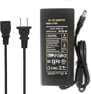 12V 5A Power Supply Adapter 60W, AC 100-240V Convert to DC 12 Volt 5 Amp 60 Watt Transformer 2.1mm X 5.5mm DC Plug LED Driver for 12V LED Strip Lights, CCTV, Router