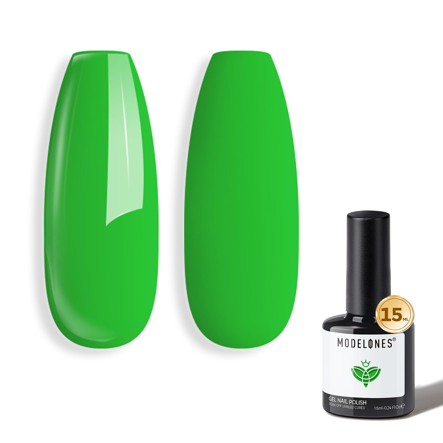 modelones Green Gel Nail Polish Bright Summer Gel Polish Soak Off U V LED Spring Grass Nail Polish Nail Art Manicure 5 ML