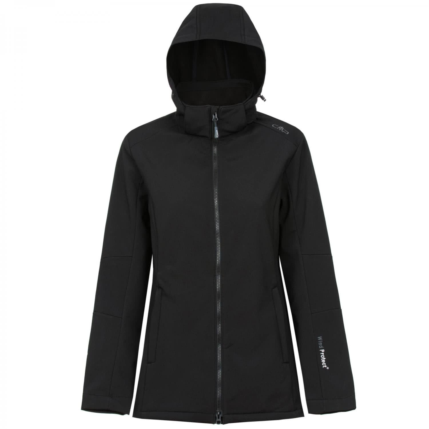 CMP - Woman Jacket Zip Hood, Black, S