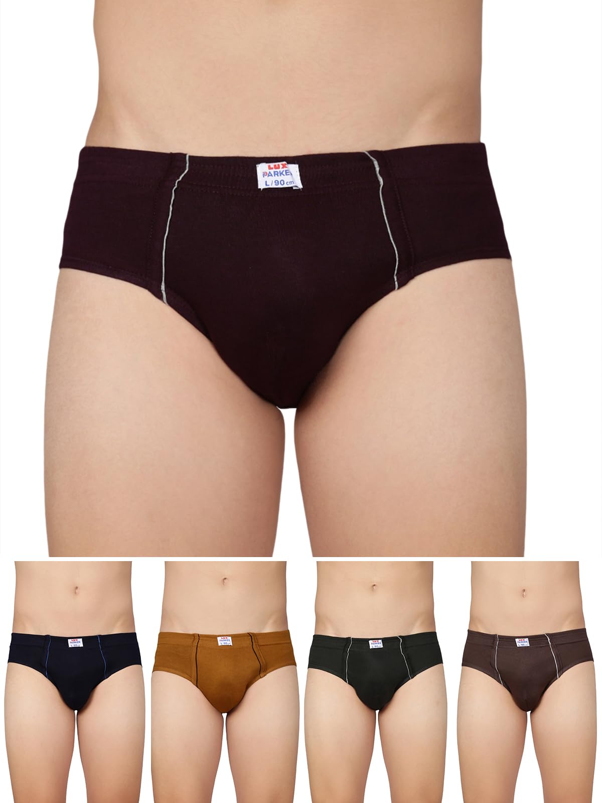 lux parker Cotton Mens Brief Solid-picture-20