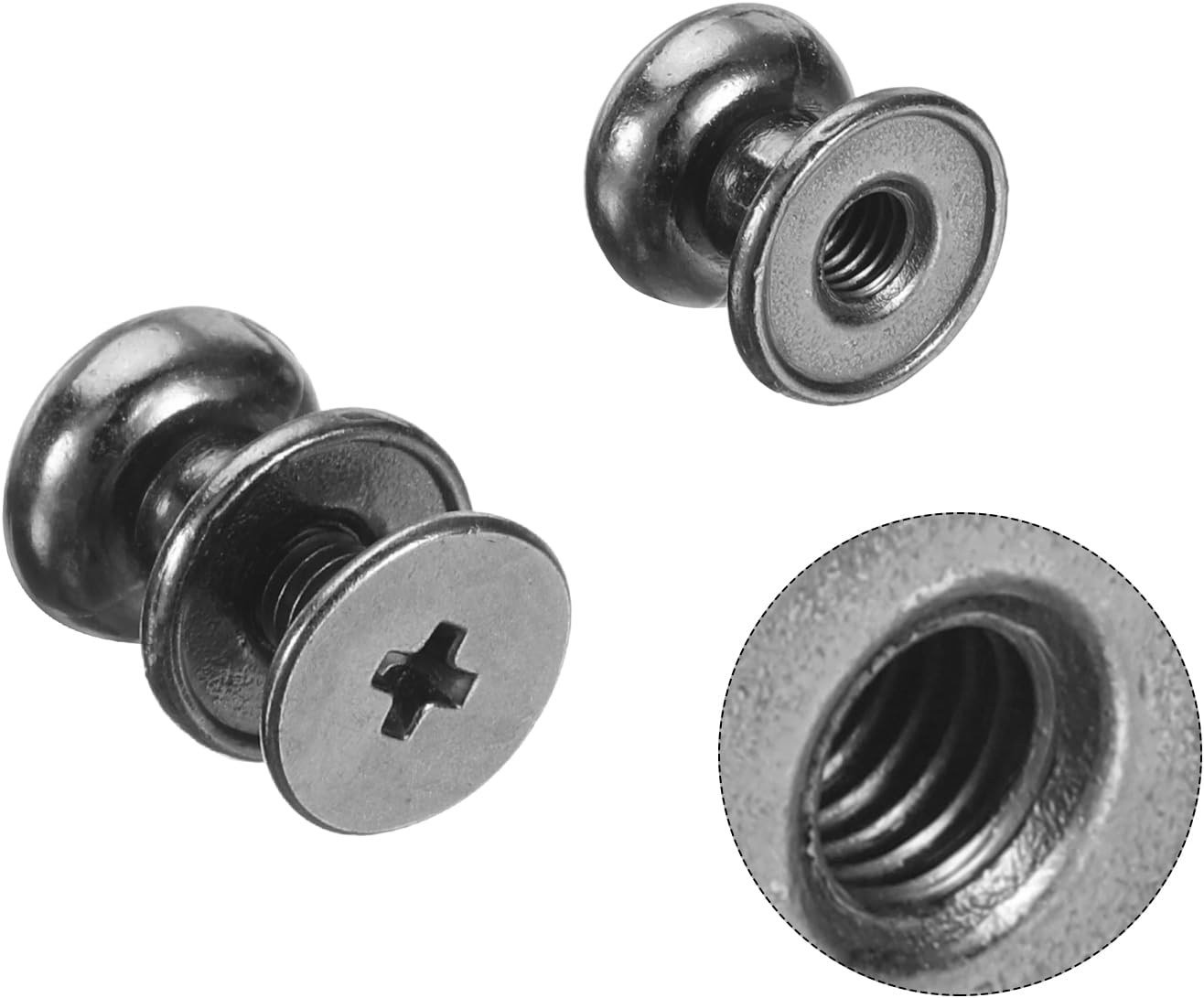 uxcell 36 Pcs Mini Round Knobs, 6mm Small Drawer Pulls, Cabinet Knobs Handles Pulls for Dresser Closet Jewelry Box Gift Cases, Black