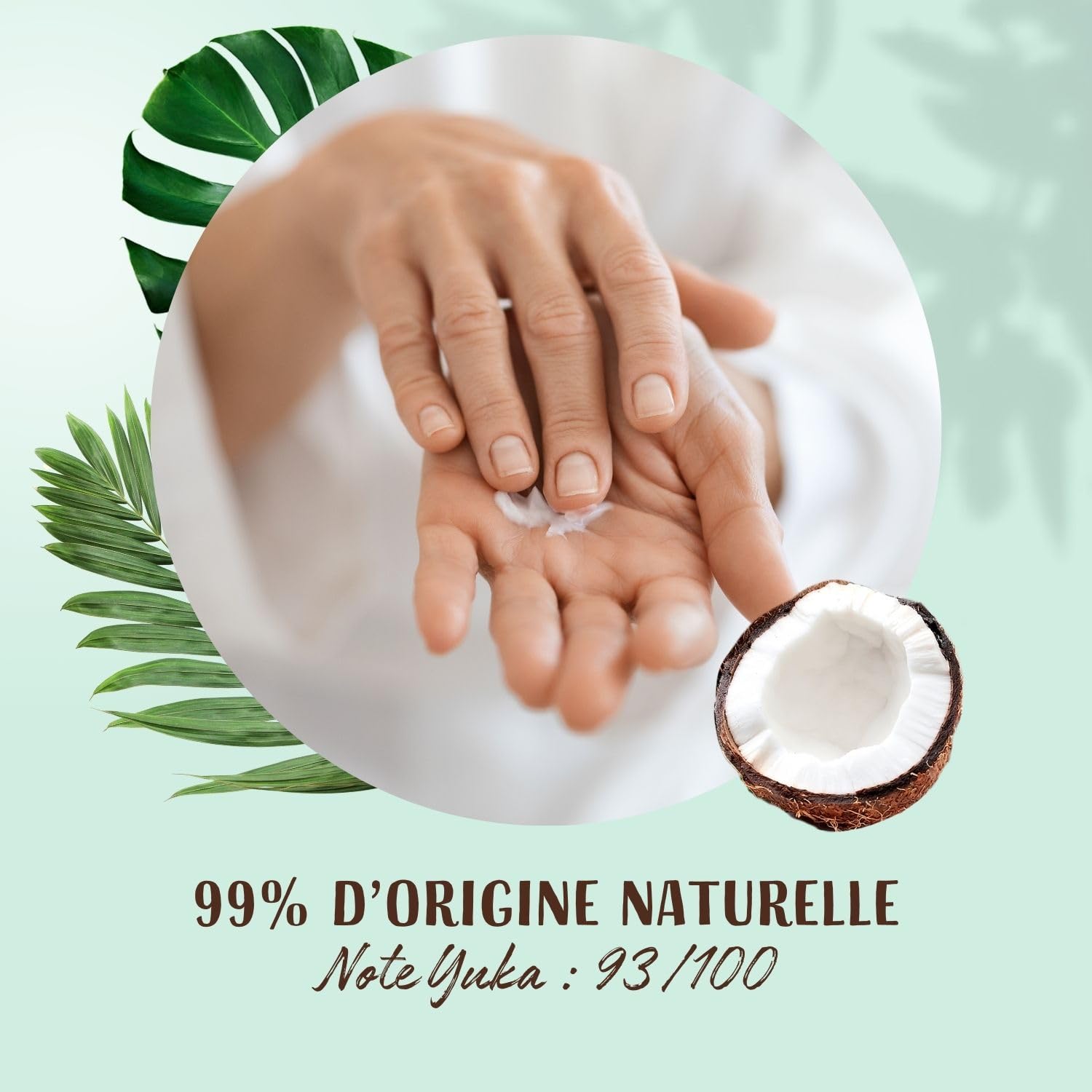 LOVEA - Crème Pour Les Mains - Huile De Coco Bio - Hydrate, Lisse & Adoucit - Pour Peaux Sèches - 99% D'Origine Naturelle - Sans Silicone - Vegan - Certifié BIO - Fabriqué En France - 75 ml