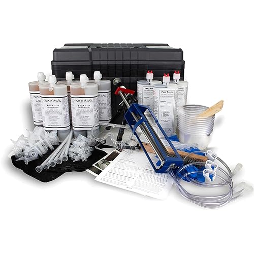 30' Epoxy Contractor Foundation Crack Repair Kit -Repairs up to 30’ of Concrete Foundation Crack at 1/16” Wide with A-Tech 212 LV Epoxy. Meets ASTM C-881- How to Video Included