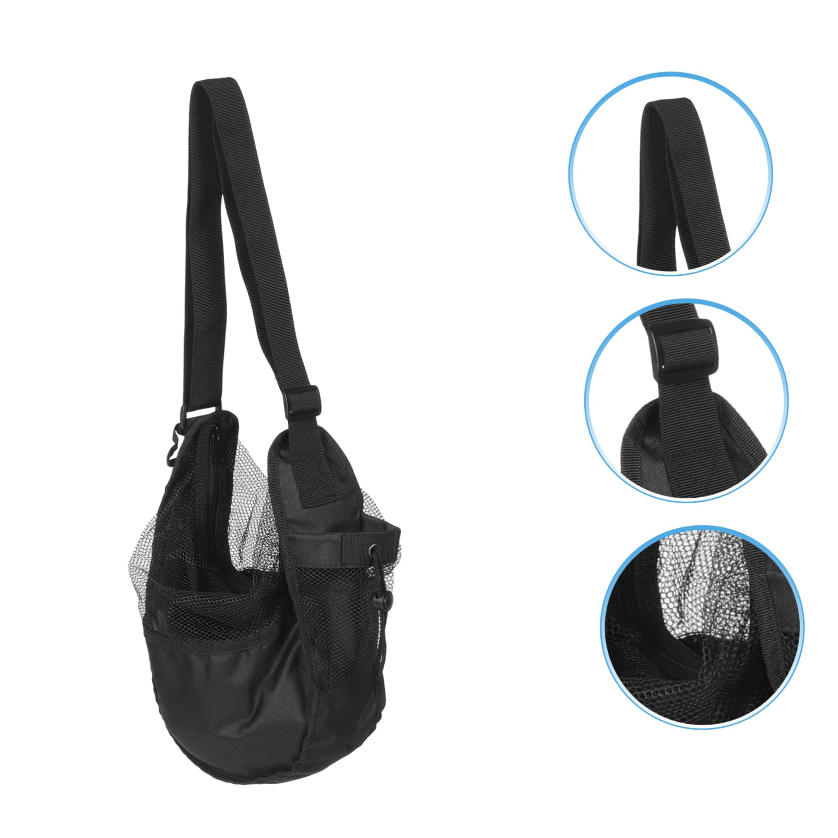TOYANDONA 2 Pezzi Borsa Da Basket Custodia Sport Palestra Spalla Maglia Separare Di Grandi Dimensioni Borsa a Sfera Borsa a Tracolla Borsa Da Pallavolo Borsa Portatile Da Basket Nero Rete