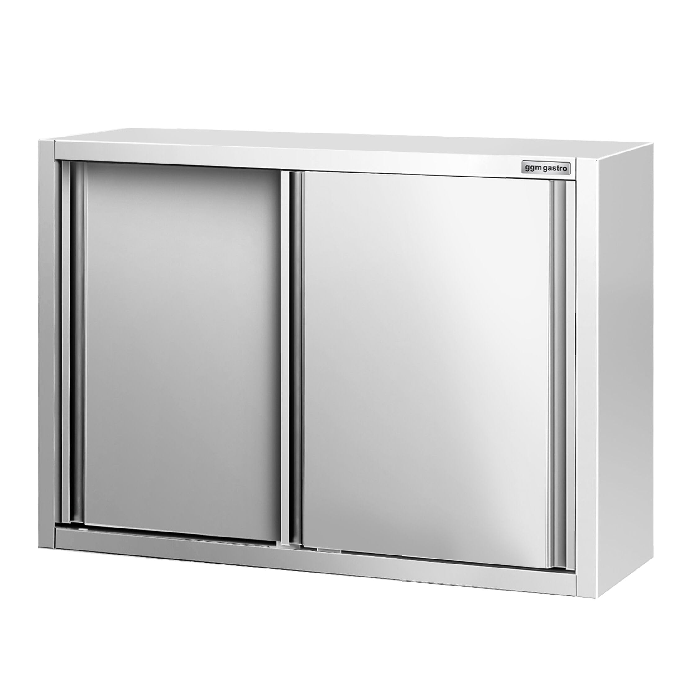 GGM Gastro Wandhängeschrank 1000x400x800mm mit Schiebetüren | Hochwertiger Edelstahl, hygienisch abgerundete Ecken, leichtgängige Schiebetüren, montagefertige Lieferung, langlebig