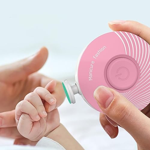 Miniatura 2 de Queit - Cortador de uñas eléctrico para bebés, lima de uñas segura con 6 cabezales de molienda, kit de aseo de esmalte de uñas para recién nacidos,
