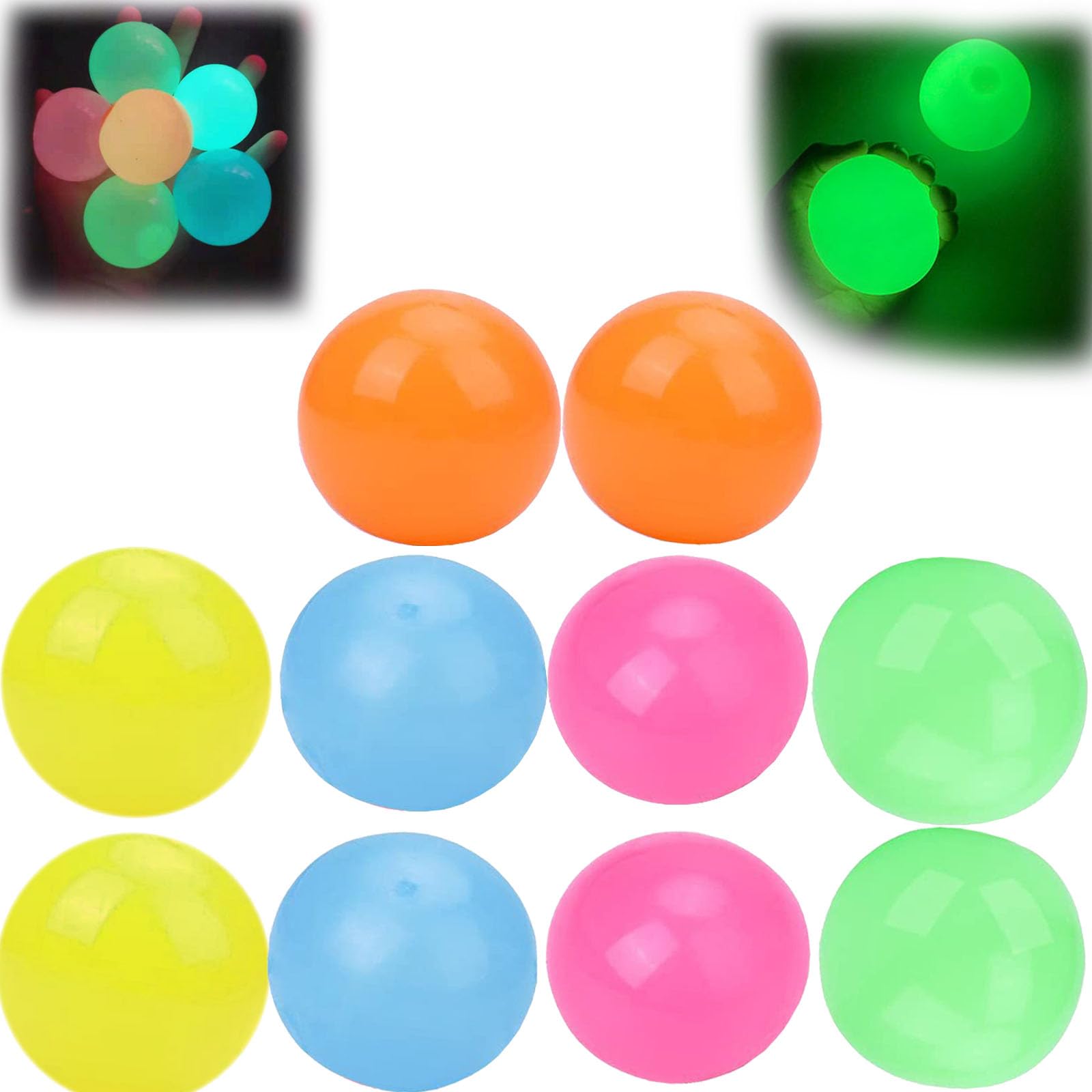 Lumiballs,Glorbs Glow in The Dark Balls,Glorbs - Glorbs Balls,Glorbs Sticky Glow Balls for Ceiling & Wall,Lumi Glorbs Sticky Balls,Lumi Balls Glow in The Dark That Stick,Stress Relief (20 Pcs)