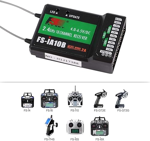 Miniatura 8 de Flysky FS-i6X 10CH transmisor de radio + Flysky ia10B receptor RC (2,4 GHz, AFHDS 2A, transmisor RC) para FPV Racing RC Drone Quadcopter por (Mode-2