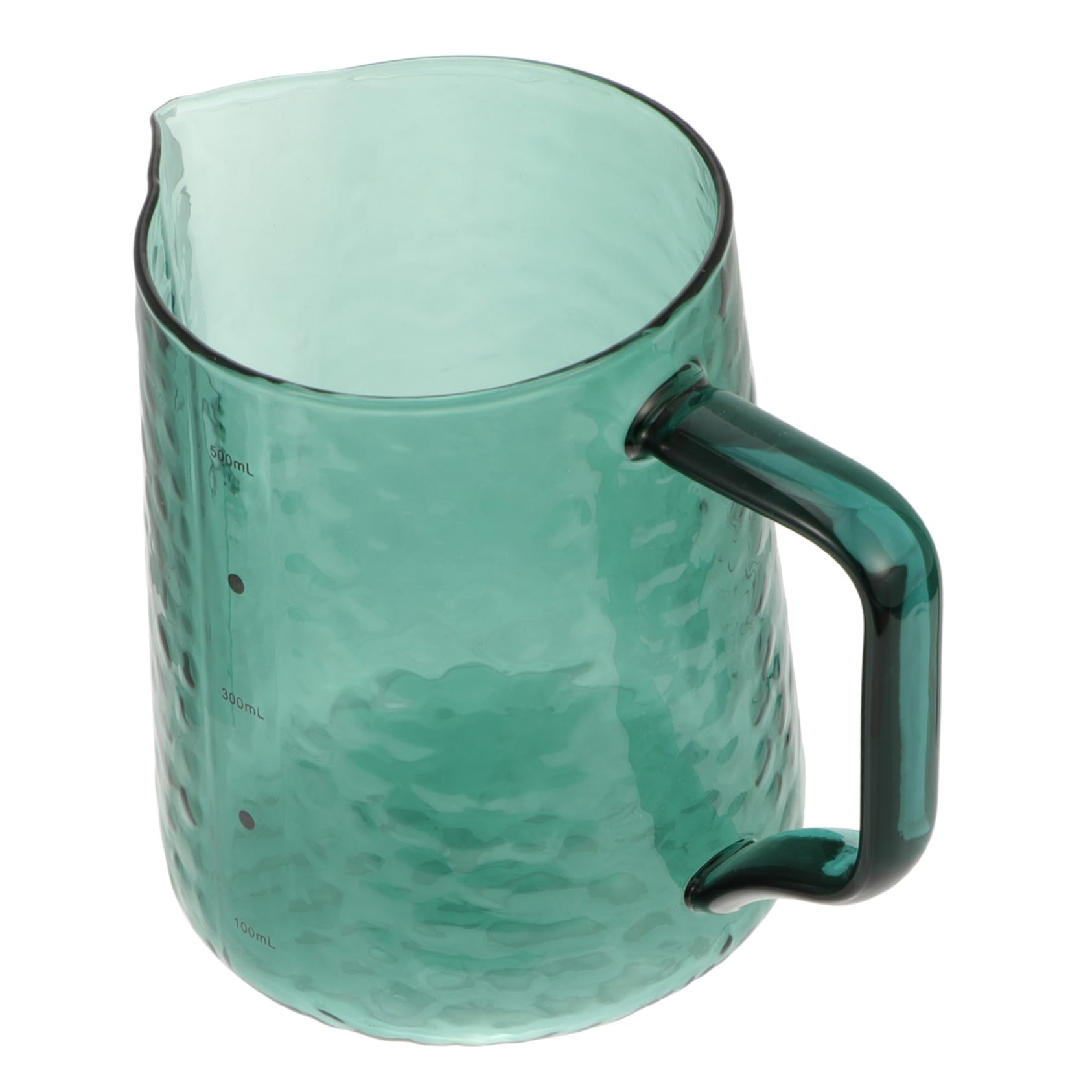500ml Borosilikatglas Milchkanne mit Skala, Grün, 1 Stück