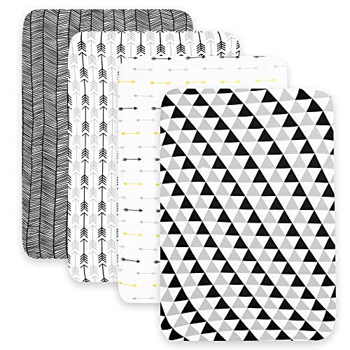 Baebae Goods ORIGINAL Pack N Play Sheets – Pack And Play Sheets 4 Pack – 100% Super Soft Jersey Knit Cotton Playard Mattress Sheets thumb #2
