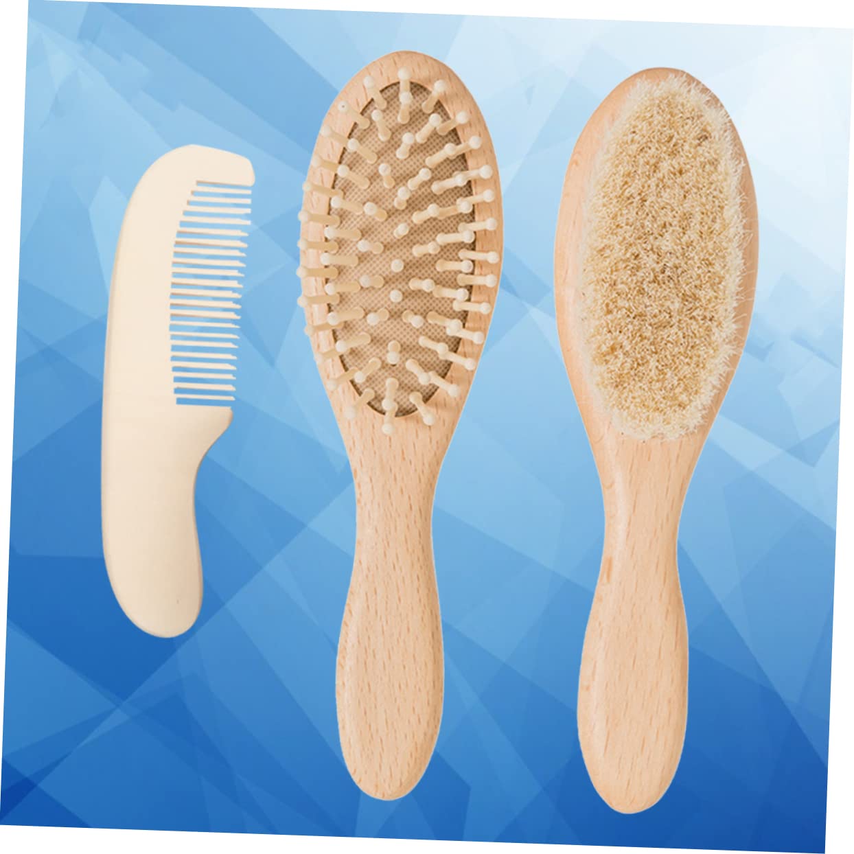 ULDIGI Bath Accessories Set Wooden Comb Brush Kit Baby Grooming Kit Scalp Massage Tools Hair Brush for Massaging Brush Comb