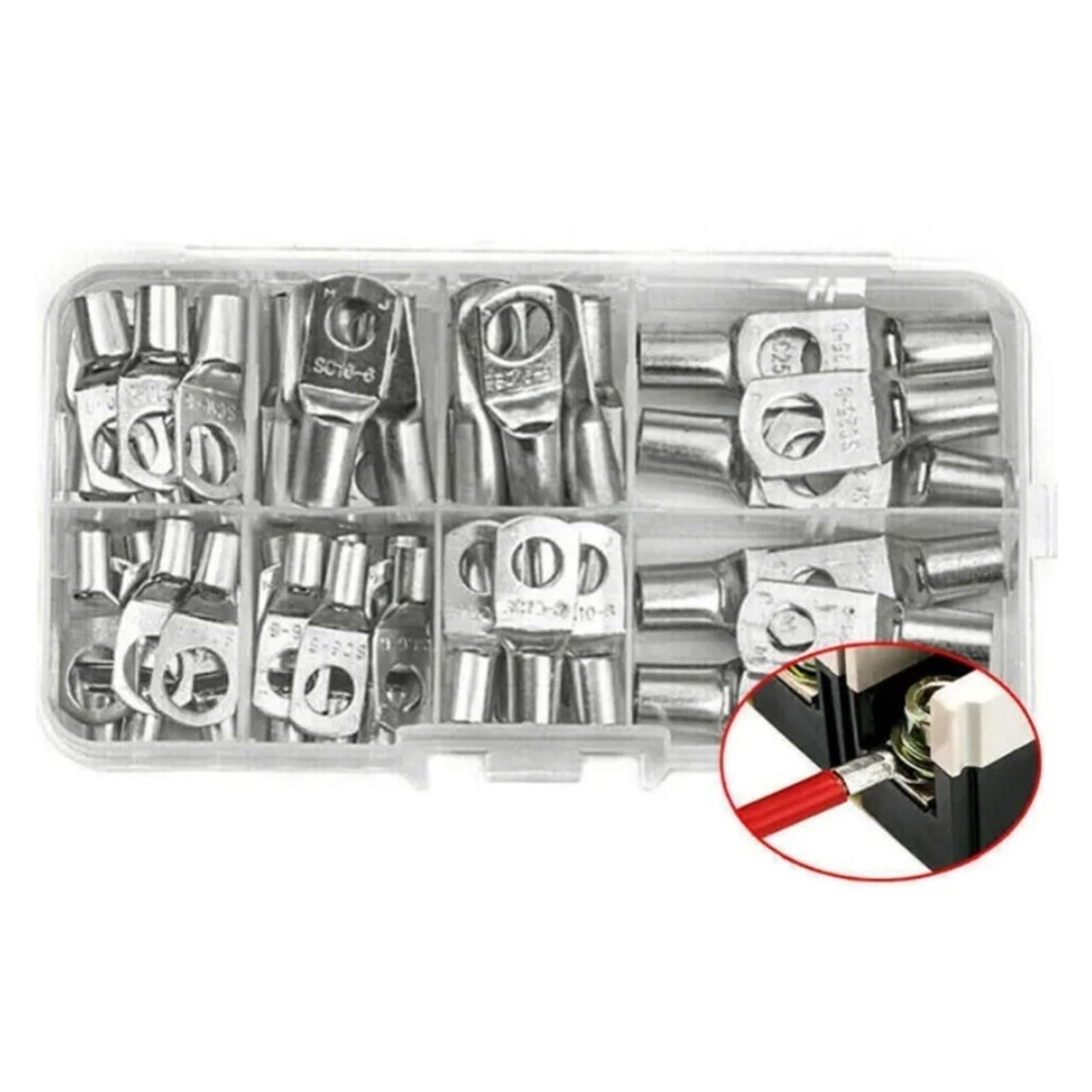 70 stücke Kupfer lock up Terminals SC6/SC10/SC16/SC25 Crimp Anschlüsse for Elektrische Verdrahtung Kabelschuhe