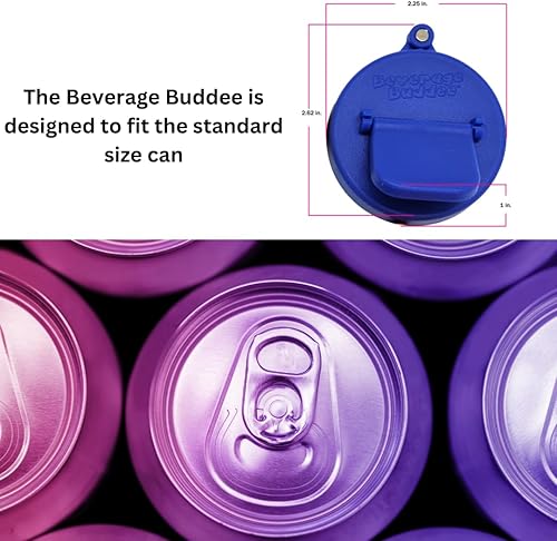 Miniatura 9 de Beverage Budde - Cubierta para latas de sodacervezabebidas energéticas de tamaño estándar, fabricada en los Estados Unidos, sin bisfenol A y PCB,