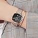 OLEVS Black Dial Women Watch Rose Gold Mesh Bracelet Fashion Ladies Watches for Women Stainless Steel Three Hands Women's Watches Thin Wrist Water Resistant Womens Analog Quartz Watch with Date