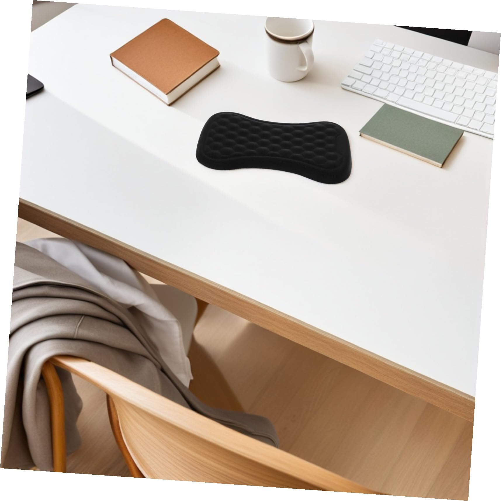 2 Pezzi Resto del polso da tastiera tappetino da polso per mouse poggiapolsi ergonomico da gioco Black