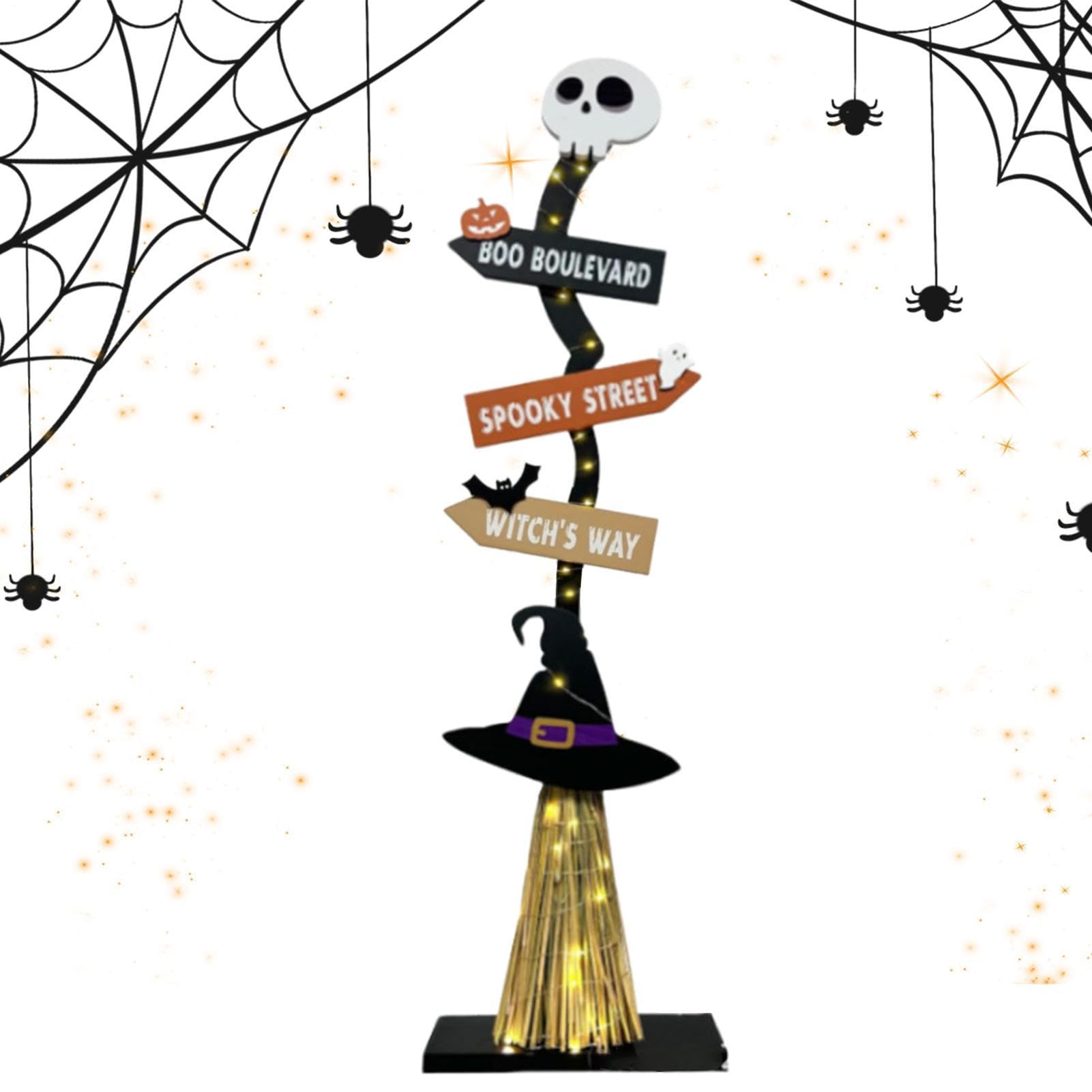 Décoration de balai d'Halloween pour porche et cour pour créer un parcours de maison hantée