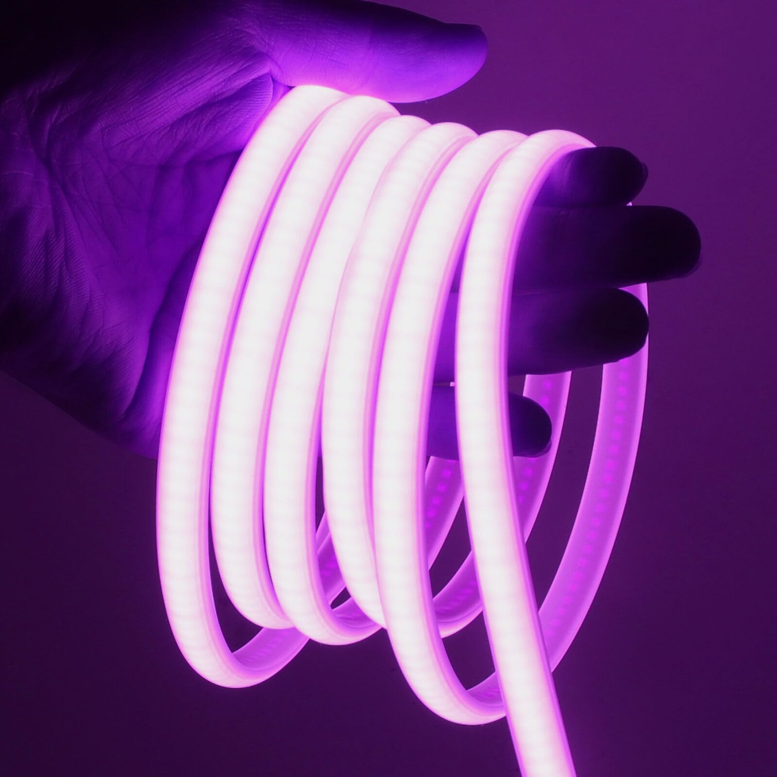 KISUFU COB LED Strip Light, AC 220V-240V IP65 Waterproof 288 LEDs/m 50cm Cuttable Neon Rope Light for Bathroom Cupboard Kitchen Building Lighting Decoration.