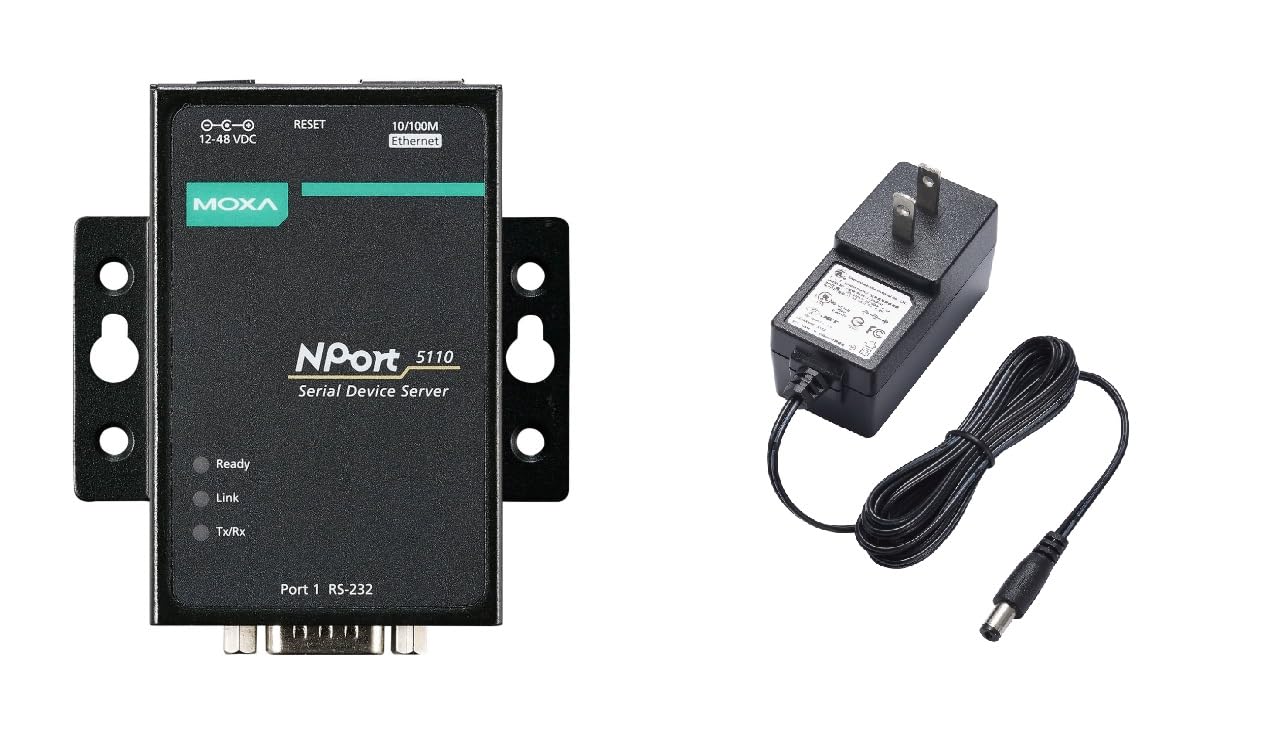 NPort 5110 with Adapter- 1-Port RS-232 Device Server, 0 to 55°C Operating Temperature (adpater Included)