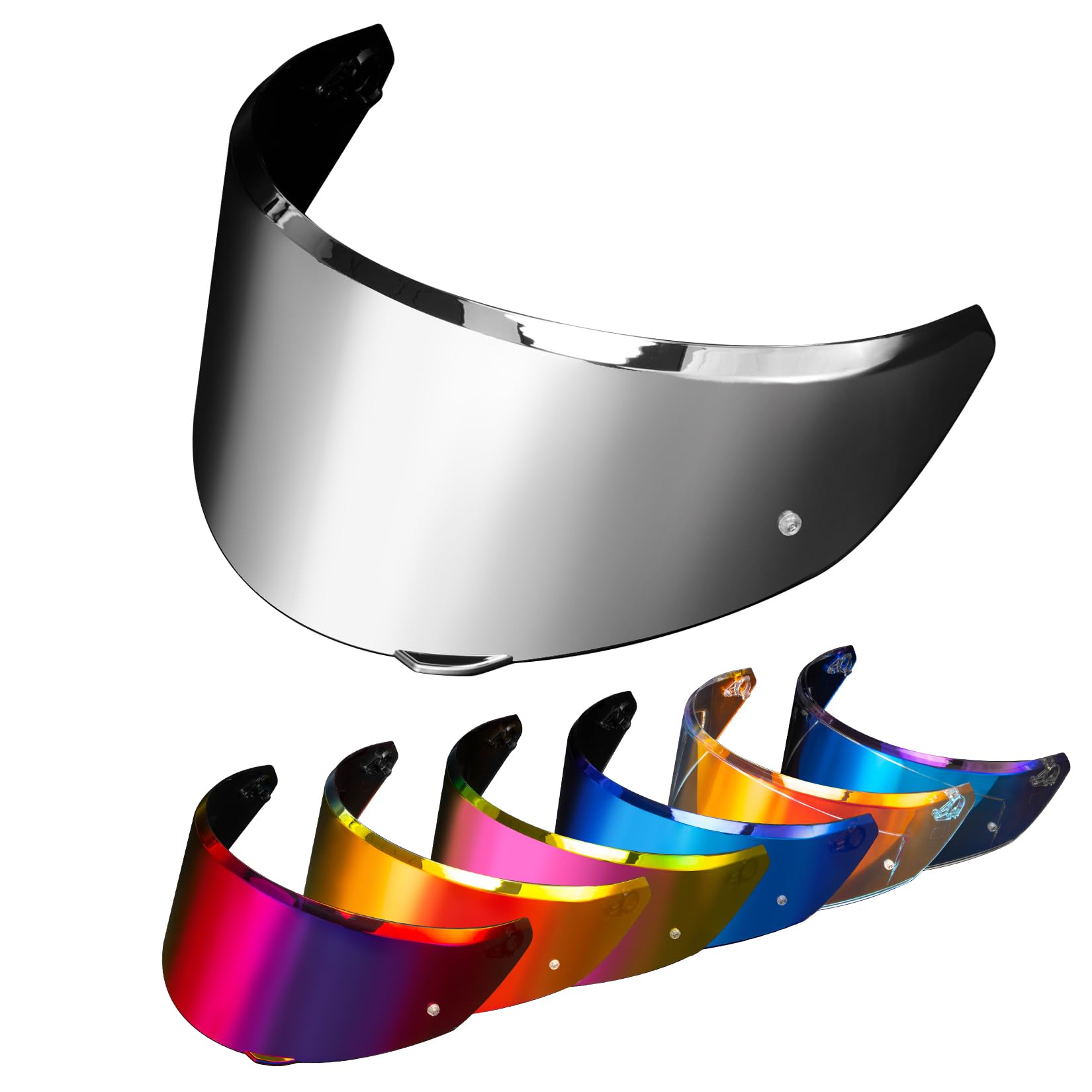 PSLER Helm Visier für AGV New K3 (E2206),Nur für K3-Helmgrößen S/M/L - Verspiegelt Helmvisier Getöntes Visier Motorradhelm Zubehör Ersatz(Silber)